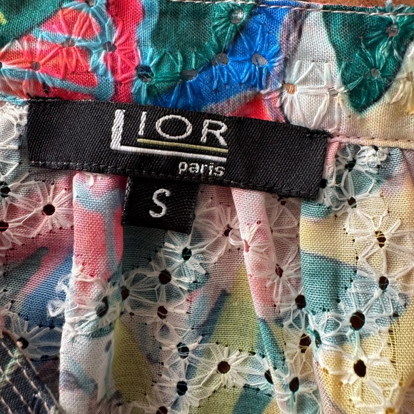 Lior Paris Floral Multicolor Eyelet Dress- S - Picture 7 of 7